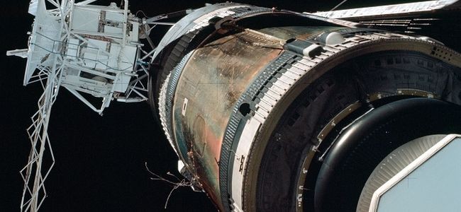 Kosmická stanice Skylab, která se významně podílela na pozorování komety Kohoutek. Foto: NASA