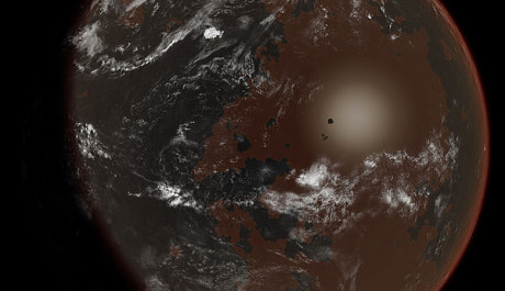 Planeta s životem založen&yacute;m na amoniaku. Zdroj: Wikipedia.org