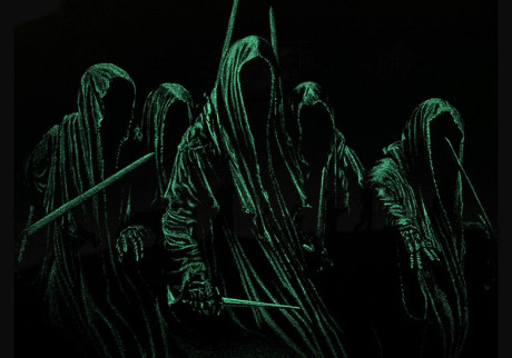 Svítící přízraky mohou být v noci opravdu parádní. Zdroj: http://collider.com/marko-manev-lord-of-the-rings-posters/
