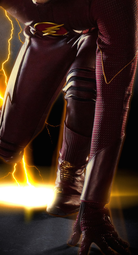 Bližší pohled na Flashův kostým. Líbí se vám? Zdroj: CW