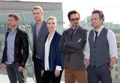 Téměř celá plejáda herců, kteří se objeví v Age of Ultron na straně dobra. Zdroj: Marvel