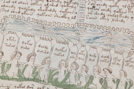 Vojničův manuskript je plný zvláštních ilustrací. foto:Beinecke Rare Book and Manuscript Library/Yale University