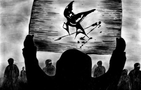 Mockinjay jako symbol vzdoru. Zdroj: http://fc07.deviantart.net/