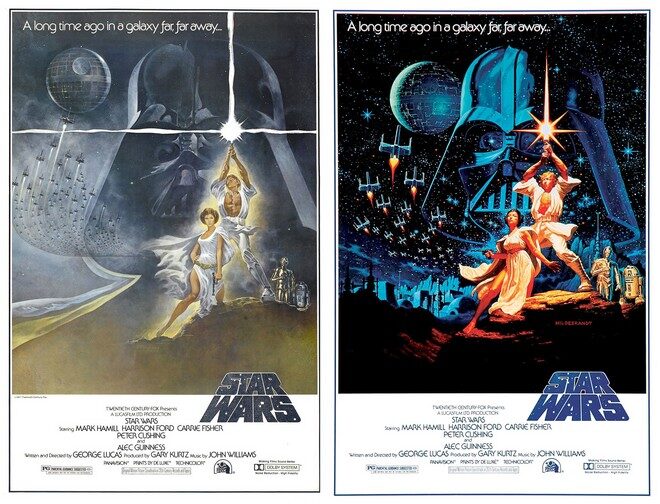 OBR: Plakát Star Wars od bratrů Hildebrandtových s původním dílem Toma Junga