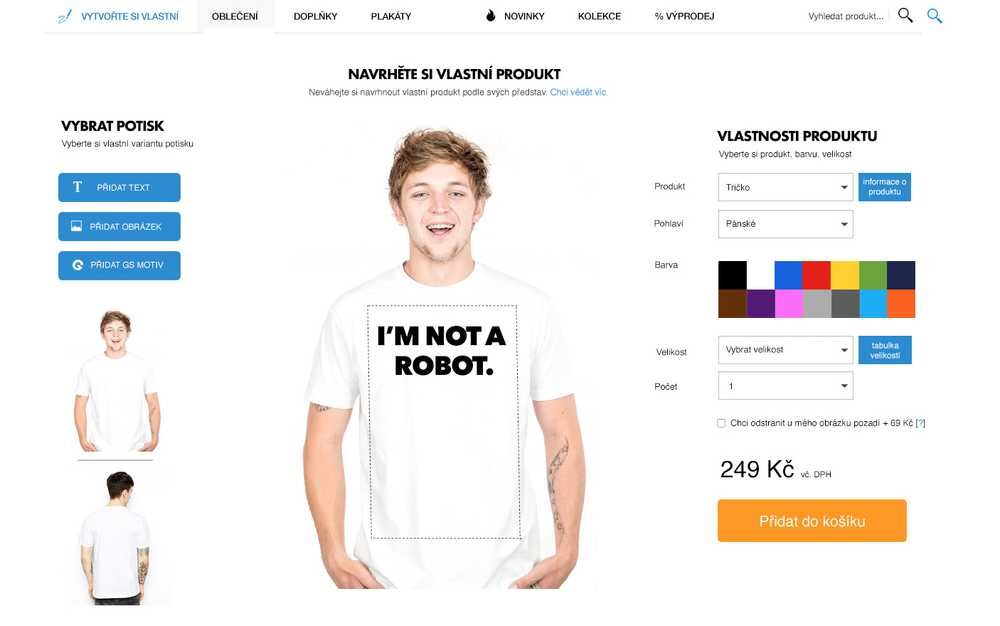 Geekshirts trička s vlastním potiskem
