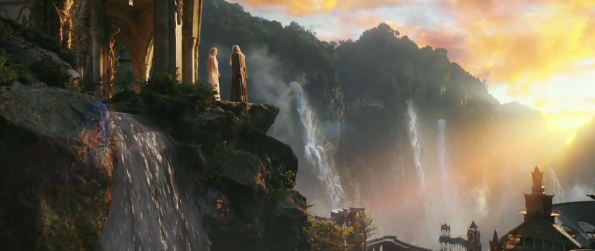 FOTO: THE HOBBIT Trailer HD - YouTube Gandalf Galadriel