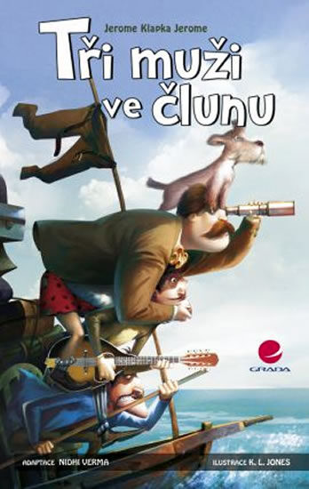 Tři muži ve člunu J. K. Jerome (obálka knihy)