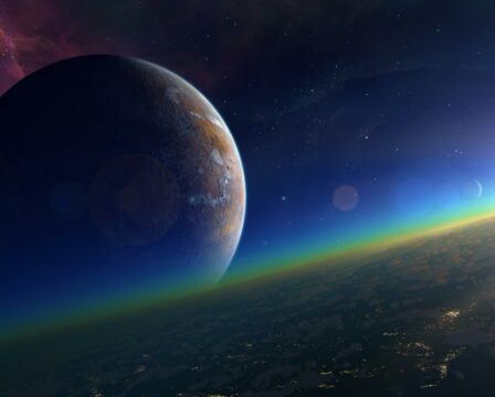 Umělecká představa exoplanety.